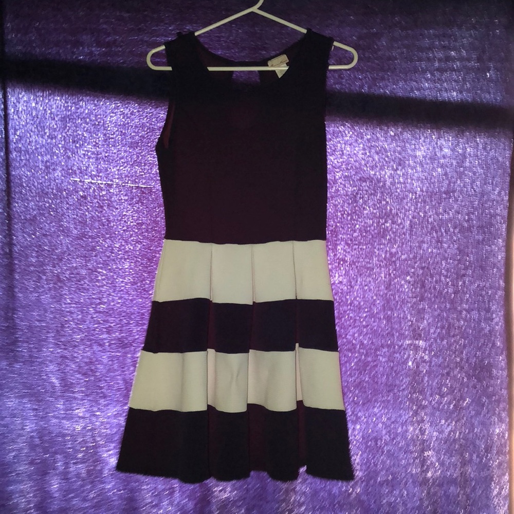 Dark blue and white dress